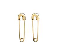 VIccoo Pendientes de Moda, Pendientes de botón de Seguridad de Plata esterlina Punk, Pendientes de enhebrador de Oreja, joyería Unisex - Oro
