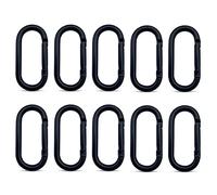 VICDUEKG 10 mosquetones de Bloqueo de Aluminio Resistente con Conector de Cadena para Llavero, Gancho para Bolsa de Escalada al Aire Libre, Camping, Pesca, Senderismo, asegurar hamacas de Mascotas