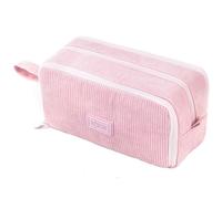 VICDUEKG Estojo Escolar, Estojo de veludo, Estojo Escolar de 3 Compartimentos para Uso no escritório e na escola, Rose