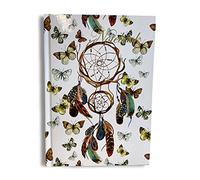 Viceni Maturi - Cuaderno A5 de tapa dura, diseño de atrapasueños con detalles de lámina dorada y acabado brillante, color blanco