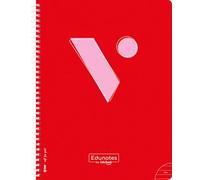 Vicens Vives - Cuaderno A4 Rayado 7mm - Edunotes - 80 Hojas con Espiral Suave SOFTRING, Papel de Lineas Extraopaco 80g, QR Educativo - Libreta Rayas ... Margen Morado, Ideal para Zurdos (LIBRETAS)