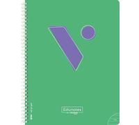 Vicens Vives - Cuaderno A5 Rayado 7mm - Edunotes - 80 Hojas con Espiral Suave SOFTRING, Papel de Lineas Extraopaco 80g, QR Educativo - Libreta Rayas ... Margen Morado, Ideal para Zurdos (LIBRETAS)
