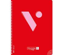 Vicens Vives - Cuaderno Espiral A4 Cuadriculado 5x5mm - 80 Hojas Microperforadas con 5 Bandas de Colores, 4 Taladros para archivar y Espiral Suave ... Extraopaco 80g, Ideal para Zurdos (LIBRETAS)