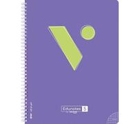 Vicens Vives - Cuaderno Espiral A4 Cuadriculado 5x5mm - 80 Hojas Microperforadas con 5 Bandas de Colores, 4 Taladros para archivar y Espiral Suave ... Extraopaco 80g, Ideal para Zurdos (LIBRETAS)