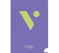 Vicens Vives - Cuaderno Grapa A4 Cuadricula Pautada 4x4mm - 48 Hojas con Margen Morado, Papel Extraopaco 80g, QR Educativo - Libreta Escolar con ... Apertura Plana y Adaptable (LIBRETAS)