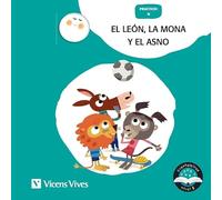 Vicens Vives - El León, La Mona y El Asno - Cuentos infantiles 5 años, 6 años para mejorar lectoescritura. Cuentos con la Letra N para Primeros Lectores - Cuentaletras Nivel 2