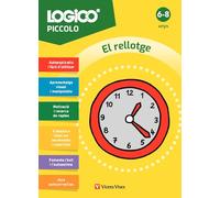 Vicens Vives - LOGICO PICCOLO - El Rellotge (6-8 Anys) | Llibre Nen 6 Anys | Jocs Educatius 7 Anys | Llibre Joc Per Aprendre Les Hores I El Temps ... Divertida I Visual (LOGICO PICCOLO CATALÀ)