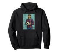 Vicente con Rayas Muestra Pintura Retrato Amor AL FÚTBOL Sudadera con Capucha