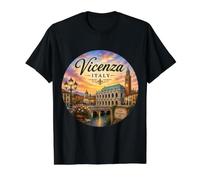 Vicenza Italia Renacimiento UNESCO, Basílica Palladiana Camiseta gráfica económica, Hombre, Negro, L