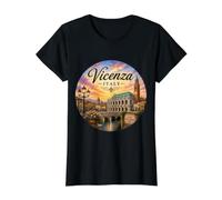 Vicenza Italia Renacimiento UNESCO, Basílica Palladiana Camiseta gráfica económica, Mujer, Negro, L