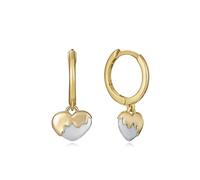 Viceroy Jewels Pendientes Corazón San Valentín 13187E100-00 Mujer - Plata Ley, Baño Oro y Rodio