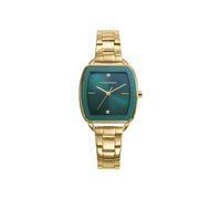 Viceroy Fashion 42454-67 - Reloj Mujer Analógico Acero Inoxidable Dorado, Caja Rectangular, Esfera Verde con Cristales Brillantes