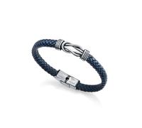 Viceroy Air | Pulsera Hombre Piel Trenzada Nudo | 21 cm | 1304P0 | Acero inoxidable y piel genuina · cierre de deslizante · largo 21,5 cm