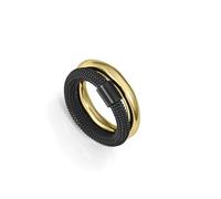Viceroy Anillo Fashion Doble Mujer Acero Bicolor Dorado y Negro Talla 16 Ref. 14347A01610