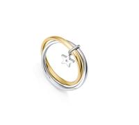 Viceroy Anillo Kiss Mujer Ref. 75311A01212 - Acero IP Dorado con Estrella Colgante y Circonita Talla 12