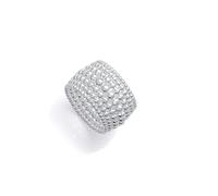 Viceroy Anillo Mujer 14317A01600 - Acero Chapado en Plata 999, Diseño de Bolas, Talla 16, Colección Laura Escanes