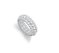 Viceroy Anillo Mujer 14318A01400 - Acero Chapado en Plata 999, Diseño de Bolas, Talla 14, Colección Laura Escanes