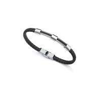 Pulsera para Hombre piel negra y cable Ip negro Viceroy 14057P01010 (personalizable)