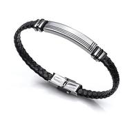 Viceroy, Brazalete Moderno para Hombre, de Acero Inoxidable y Piel 21.5 cm - 6300P01010