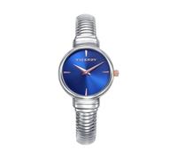 Viceroy Chic 401314-37 - Reloj Mujer Analógico Acero Inoxidable Plateado, Esfera Azul, Cristal Mineral, Brazalete Tubular