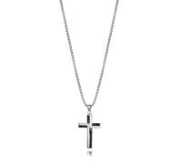 Viceroy | Collar Hombre Gris Envejecido Cruz Plateado | 55 cm | 14381C01000