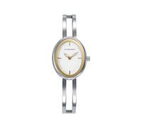 Viceroy Fashion 401304-07 - Reloj Mujer Analógico Acero Inoxidable Bicolor Plateado y Dorado, Caja Ovalada, Esfera Blanca, Brazalete Semirígido