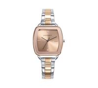 Viceroy Fashion 42454-77 - Reloj Mujer Analógico Acero Inoxidable Plateado y Rosado, Caja Rectangular, Cristales Brillantes