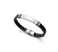 Viceroy Fashion 6343P09017 - Pulsera para hombre (acero inoxidable, caucho, 21,5 cm), 21.5 centimeters, Caucho