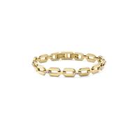 Viceroy Fashion - Pulsera de Mujer Chic REF. 15162P01012 en Acero IP Dorado con Eslabones y Circonitas Blancas - Joyería Elegante y Sofisticada, Largo 17,5 + 1,5 cm