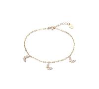 Viceroy Jewels 13086p100-30 Pulsera Mujer Plata Dorada Mariposas Circonitas Medida 18 cm