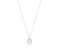 Viceroy Jewels 13181C000-30P, Collar Mujer Elegant, Letra P Plata de Ley con Circonitas, Longitud 42+3 cm