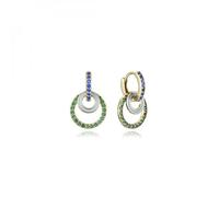 Viceroy Jewels Pendientes 13195E100-99 Elegant - Plata Baño Oro Circonitas, 14 mm