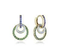 Viceroy Jewels Pendientes 13195E100-99 Elegant - Plata Baño Oro Circonitas, 14 mm
