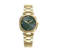 Viceroy Kiss 41152-67 - Reloj Mujer Analógico Tres Agujas, Acero Inoxidable Dorado, Esfera Verde, Caja 30mm, Cierre Doble Pulsador