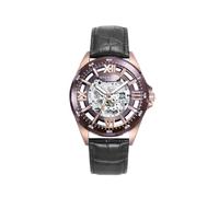 Viceroy Magnum 401341-13, Reloj Deportivo Hombre Automático, Acero IP Rosa y Cerámica, Correa de Piel Negra, Sumergible 100m