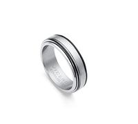 Viceroy Magnum | Anillo Hombre Negro Mate Plateado | Talla 22 | 75329A02200