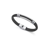 Viceroy Pulsera Fashion 14063P01010 Acero y piel negra para hombre