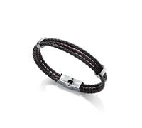 Viceroy Magnum | Pulsera Hombre Piel Trenzada | 1324P01011 | Acero inoxidable y piel genuina · cierre de broche de presión