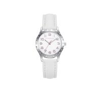 Viceroy Niña 401210-05 - Reloj Acero Circular, Correa Piel Sintética, Blanco, Pulsera Rosa