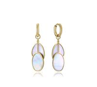 VICEROY Pendientes de mujer de acero Ip dorado con colgantes de madre perla 14321E01012