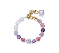 Viceroy - Pulsera Fashion de acero e ip dorado con piedras y perla para mujer - 14042P01019
