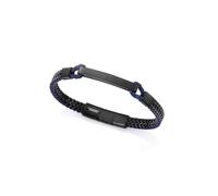 Viceroy Pulsera Hombre de Acero Inoxidable y Piel Trenzada - 14219P | Acero inoxidable · apertura directa sin cierre