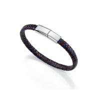 Viceroy | Pulsera Hombre Piel | 6373P09013 | Acero inoxidable y piel genuina · apertura directa sin cierre