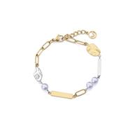 Viceroy | Pulsera Mujer Perla Bañado en Dorado | 75372P01019 | Acero inoxidable y perlas con baño dorado · cierre de mosquetón