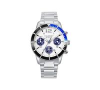 Viceroy Reloj Fashion Niño Comunión 401429-04 - Caja de Acero con Bisel de Aluminio y Brazalete de Acero, Pulsera de Acero y Piel Azul de Regalo