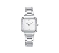 Viceroy Reloj Analógico Mujer de Acero Inoxidable - 26 mm - Movimiento de Cuarzo - Esfera Plateada con Circonitas - Resistente al Agua 3 ATM - Colección Chic - 401244-03