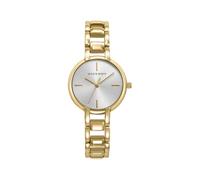 Viceroy Reloj Analógico Mujer de Acero Inoxidable - 28 mm - Movimiento de Cuarzo - Esfera Plateada - Recubrimiento Iónico Dorado - Resistente al Agua 3 ATM - Colección Chic - 401336-07