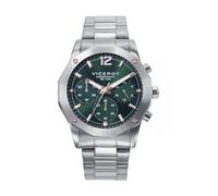 Viceroy Reloj Cronógrafo Hombre de Acero Inoxidable - 42 mm - Movimiento de Cuarzo - Esfera Verde - Caja Bitono - Acabado Dorado - Sumergible 10 ATM - Colección Magnum - 401447-65