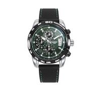 Viceroy Reloj cronógrafo hombre Ref 40421-67 Bisel IP negro Correa silicona Esfera verde 10 ATM