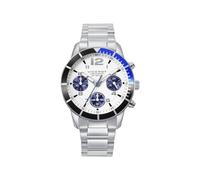 Viceroy Reloj Fashion Niño Comunión 401429-04 - Caja de Acero con Bisel de Aluminio y Brazalete de Acero, Pulsera de Acero y Piel Azul de Regalo